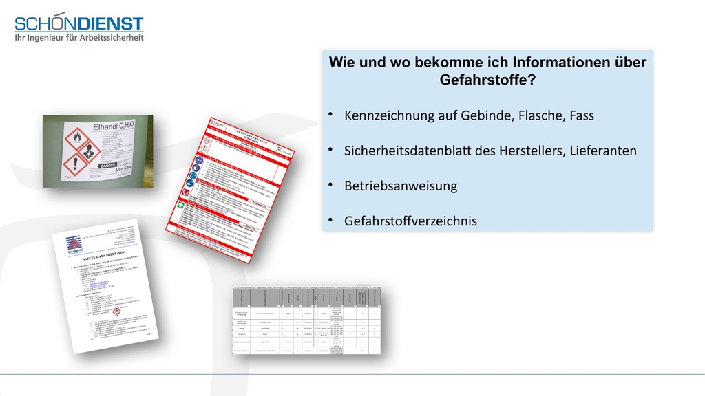 Umgang mit Gefahrstoffen